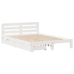 Bed Frame without Mattress White 140x190 cm Solid Wood Pine 3309873
