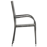 Garden Dining Set Grey and black 3099409