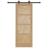 Sliding Door Manual ORKDAL Natural and black 78 x 202 cm 3333442