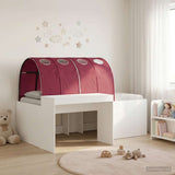 Kids'High Bed Frame with Desk White and Red Engineered Wood 3423681