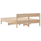 Bed Frame without Mattress 135x190 cm Double Solid Wood Pine 3301764