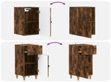 3 Piece Bathroom Cabinet Set ALKMAAR Smoked Oak Engineered Wood 3417752