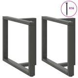 Dining Table Legs T-Shaped 2 pcs Anthracite 100x35x cm Steel 4013070