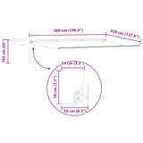Electric Retractable Awning Anthracite 5 x 3.5 m 3422133