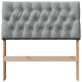 Upholstered Headboard Light Grey 90 cm Solid Pine Wood 879359