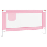 Toddler Safety Bed Rail Pink 160x25 cm Fabric 10203