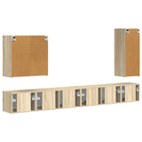 TV Wall Cabinet Set Wall-mounted 6 pcs Sonoma Oak 3408945