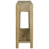 Console Table Natural Grey 110 x 30 x 80 cm Solid Mango Wood 42003316
