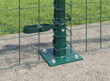 Fence Post 7 pcs Green Steel 42004284