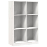Bookcase White 70x33x110 cm Solid Wood Pine 836142