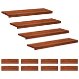 Stair Treads 12 pcs 100 x 30 x 2 cm Brown Solid Beech Wood 3446373
