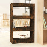 Book Cabinet/Room Divider Smoked Oak 60x30x103 cm Engineered Wood 813602