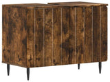 3 Piece Bathroom Cabinet Set ZWOLLE Smoked Oak Engineered Wood 3417437