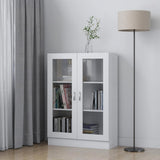 Vitrine Cabinet White 82.5x30.5x115 cm Engineered Wood 802750
