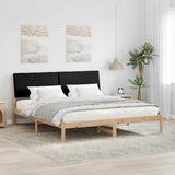 Bed frame Brown and black 200 x 200 cm Solid pine wood 3394360