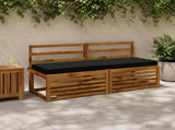 2-Piece Bench Cushions SOEST 100% Polyester Black 950329
