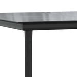 7 Piece Garden Dining Set Black Poly Rattan Glass 3334490