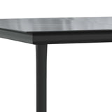 7 Piece Garden Dining Set Black Poly Rattan Glass 3334490