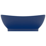 Luxury Basin Overflow Oval Matt Dark Blue 58.5x39 cm Ceramic 146935