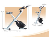 Folding and Quiet Exercise Bike with 8-Level Magnetic Resistance and Heart Rate Sensor, for Home T3398P349171