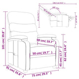 Massage Chair Light Grey Fabric 321226