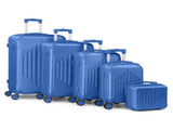 Stylish 5-Piece ABS Luggage Set with Diamond Pattern & Non-TSA Locks 64747502