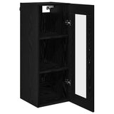 Wall Mounted Cabinet Black Oak 34.5 x 34 x 90 cm 882618