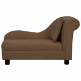 Dog Sofa with Pillow Brown 83x44x44 cm Plush 171101