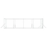 Outdoor Dog Kennel Silver 4x8x2 m Galvanised Steel 3190456