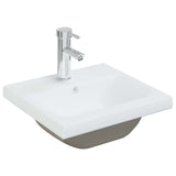 Built-in Basin with Faucet 42x39x18 cm Ceramic White 148623