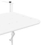Hanging Balcony Table Folding White 60 x 39 x 65 cm Steel 42008074
