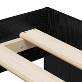 Storage Bed Frame with Storage Black Oak 90 cm Engineered Wood 3335566