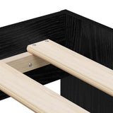 Bed Frame with Drawer Black Oak 80 x 200 cm Engineered Wood 3335198