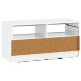 LED TV Cabinet High Gloss White Engineered Wood 897439