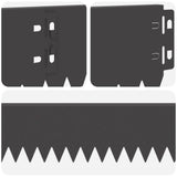 Lawn Edging 10 pcs 103 x 10 cm Steel Black 8008322