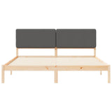Bed Frame with Upholstered Headboard Dark Grey 180 x 200 cm 877890