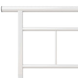 Bed Frame White Powder-coated metal, plywood Double Durable 324827