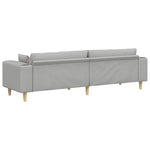 Fabric Sofa with Cushion Cloud Grey 208 cm Fabric 3335151