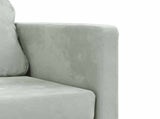 Folding Sofa Bed Light Grey 122 x 70 x 60 cm Velvet 42030479