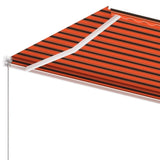 ZNTS Freestanding Manual Retractable Awning 600x350 cm Orange/Brown 3069680