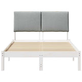 Bed frame White and light grey 120 x 190 cm Solid pine wood 878768