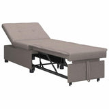 Sofa Bed Taupe 194 x 50 x 82 cm Plywood 42008587