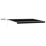 Electric Retractable Awning Black and White 4 x 3.5 m 3421838