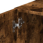 Slim Storage Cabinet Smoked Oak 30x42.5x225 cm Engineered Wood 3281270