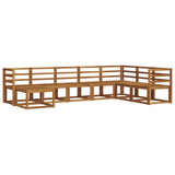 Outdoor Sofa Set 8 pcs Natural Solid Acacia Wood 3366797