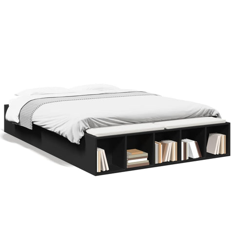 ZNTS Bed Frame without Mattress Black 120x200 cm 3280574