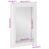 Bathroom Mirror Brown 50x70x2.5 cm Solid Wood Mango 4017751