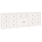 ZNTS Sideboard White 230x35x80 cm Solid Wood Pine 3114090