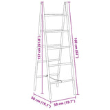 Double Towel Ladder with 5 Rungs Bamboo 50x160 cm 243714