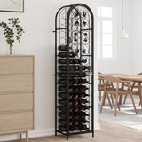 Wine Rack for 73 Bottles Black 45x36x200 cm Wrought Iron 358371